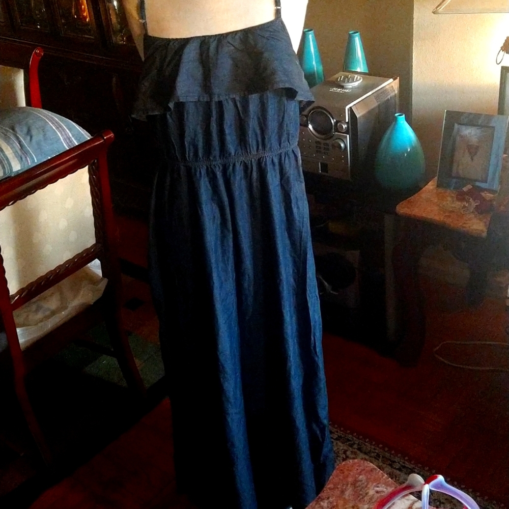 Denim maxi dress